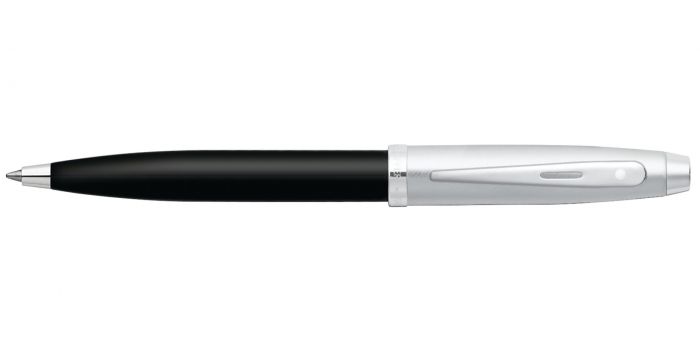 SHEAFFER 100 BALLPEN CT BLACK BARREL BRUSHED CHROME CAP